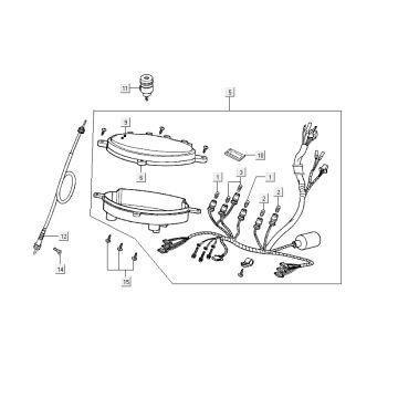 Tacho Kymco Vitality 4t AC anthrazit