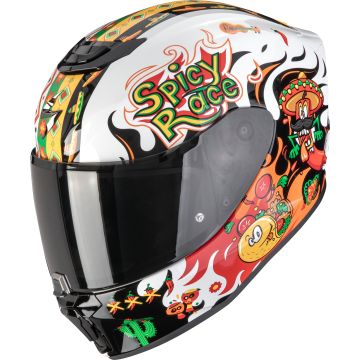 Scorpion Kinderhelm EXO-JNR Air Yucatan weiß / orange / schwarz