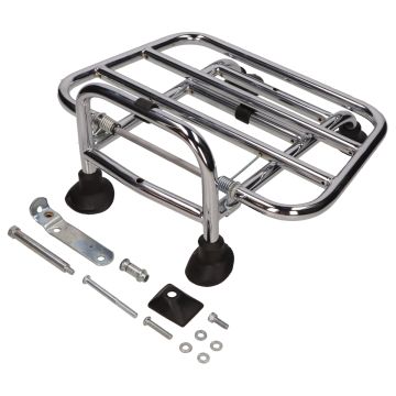 Gepäckträger klappbar vorne Vespa Primavera/Sprint 50-125-150cc/Electtrica chrom original Modell mit Montageset