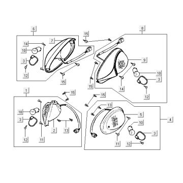 Blinklichter Kymco Yup 2t ac blau
