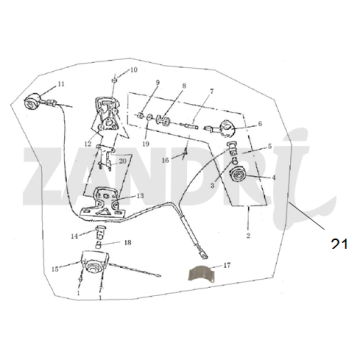 KNIPPERLICHT ACHTER BTC GRANDE RETRO WIT ZWART
