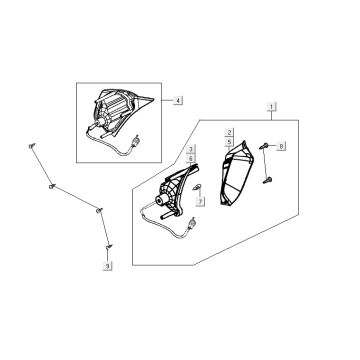 Blinklicht hinten Kymco Vitality 2t ac perlsilber