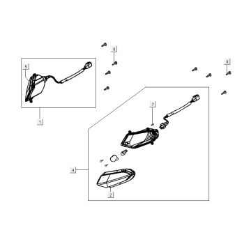 Blinklicht Kymco City 16' 4-Takt schwarz