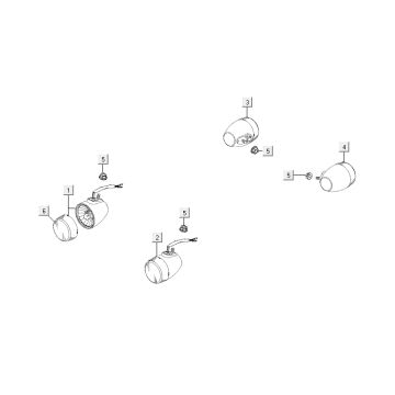 Blinker Kymco Agility 10' 4-Takt sportliches Blau