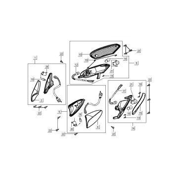 Blinker Kymco Grand Dink 50 2T AC Anthrazit