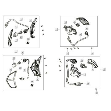 Blinker Kymco Like 200i Schwarz
