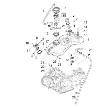 Kraftstofftank Vespa Sprint 125 4T 3V IE ABS