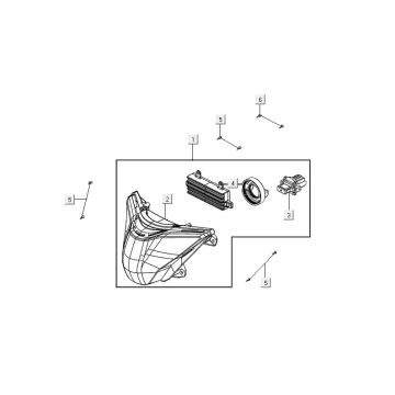 Scheinwerfer Kymco People S 50i E4 Matt Grau