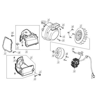 Zündung/Kühlung Kymco Maxxer 90 Black