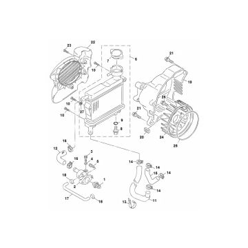 Kühlsystem Yamaha Aerox 4-Takt 2014