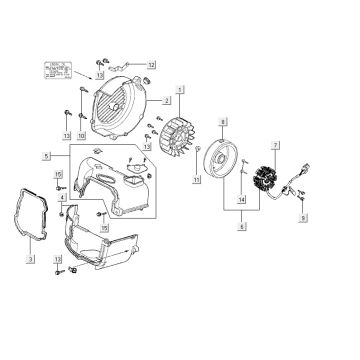 Kühlschrank Zündung Kymco VP50 4t AC Diamant Weiß