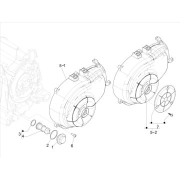 Kühldeckel - Vespa Sprint 4-Takt-Ölfilter mit 3 Ventilen (Euro5-Einspritzung IGET)