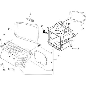 Kühlverkleidungen - Ventildeckel - Zündkerze Piaggio Fly 50 4T AC