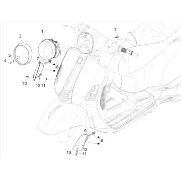 Blinker Vorderseite - Scheinwerfer Vespa GTS 300 HPE 4V ie ABS Euro 4 2019