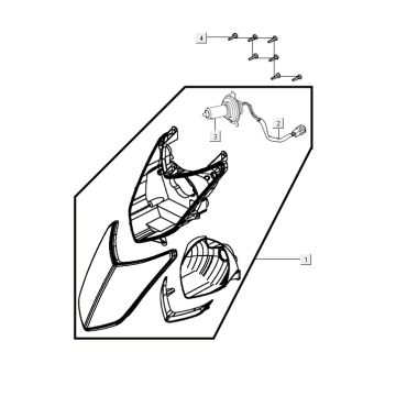 Scheinwerfer AGILITY 16+ 4T 200i Matt Metallic Hellblau