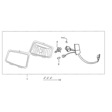 Hauptscheinwerfer China Classic S schwarz