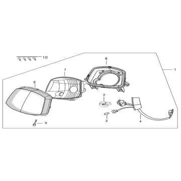 Scheinwerfer China Star50 cremegrau
