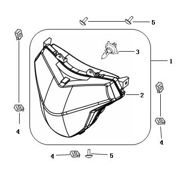Scheinwerfer China Strada