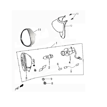 Scheinwerfer Iva Venti anthrazit matt