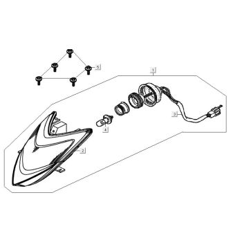 Scheinwerfer Kymco Maxxer 90 Schwarz