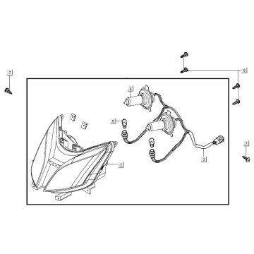 Scheinwerfer Kymco Super 8 Street 4-Takt rot