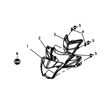 Scheinwerfer/Zählerabdeckung/Spiegel Sym Symphony ST 200I Grau (GY-010U)