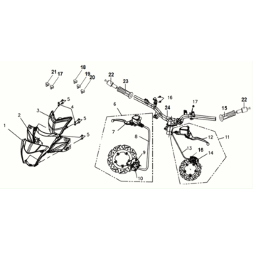 Scheinwerfer/Zählerabdeckung/Spiegel Sym Symphony ST E3 Weiß (WH-006)