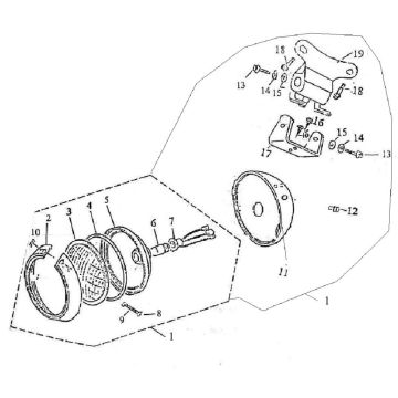 Scheinwerfer Turbo RG50 weiß
