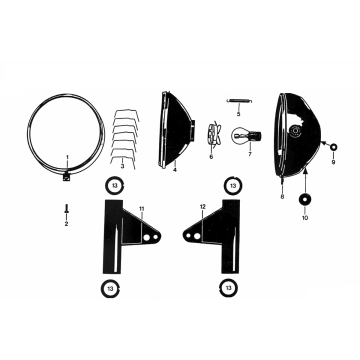Zündapp KS 50 530-010, 011 und 500 Scheinwerfer