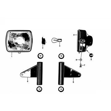 Scheinwerfer Zündapp KS 50 530-012 en 014
