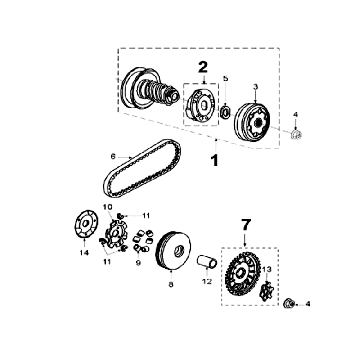 Kupplung Peugeot Speedfight 2 LC silber