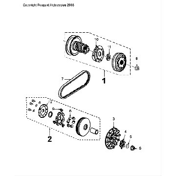 Kupplung Peugeot Speedfight 4 LC schwarz