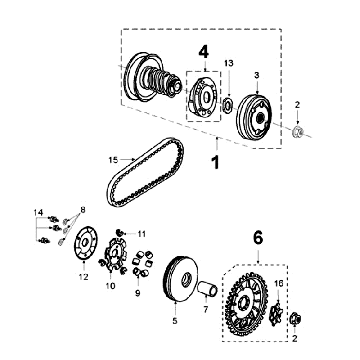 Kupplung Peugeot Vivacity Blau