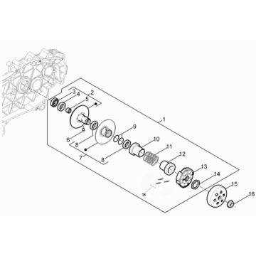Kupplung Piaggo Zip 4-Takt (Euro4-Einspritzung IGET)