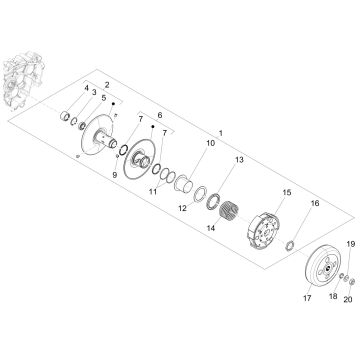 Kupplung Vespa Sprint 125 4T 3V IE ABS E5 2021 (EMEA)
