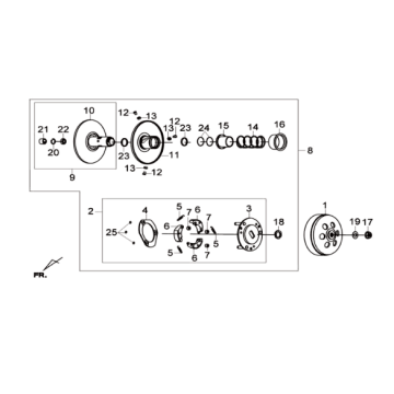 Kupplung Sym Joymax 300I ABS E3 2014-2016