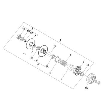 Kupplung Vespa S 45km 4-Takt-4-Ventil