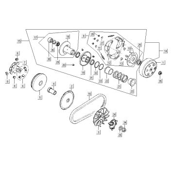 Kupplungen Kymco Agility RS 4-Takt schwarz 11