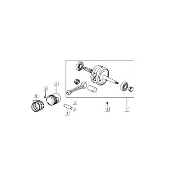 Kurbelwellenkolben Kymco Activ 4-Takt Silber