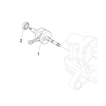 Kurbelwelle Piaggio New Fly 4-Takt 2-Ventil