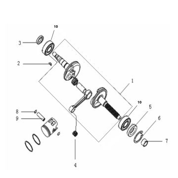 Kurbelwelle Generic Cracker rot 2009 2-Takt