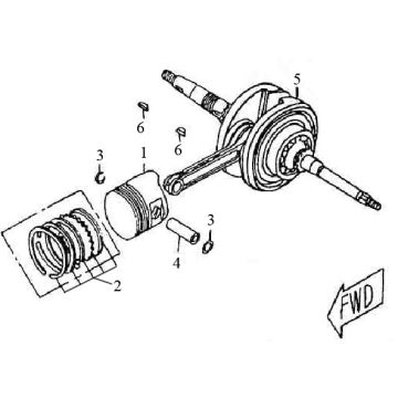 Kurbelwelle Turbo RG50 125cc