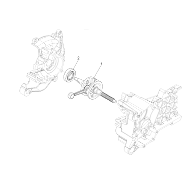 Vespa Sprint 4-Takt-Kurbelwelle mit 3 Ventilen (Euro5-Einspritzung IGET)