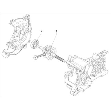 Kurbelwelle Piaggio Zip 50 4T IGET 3V AC Euro 5