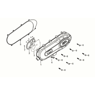 Linker Kurbelgehäusedeckel Sym Mio 50I E5
