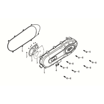 Linker Kurbelgehäusedeckel Sym X-Pro 50 E5