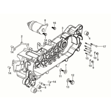 L. Kurbelgehäuse Sym Mio 50I E5