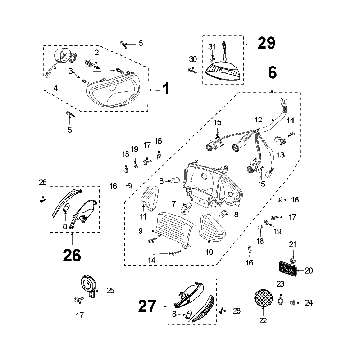 Licht Peugeot V-clic Orange