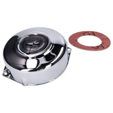 Zündungsdeckel verchromt, schwarzes Puch-Logo 101 OctaneE für Puch Maxi, X30