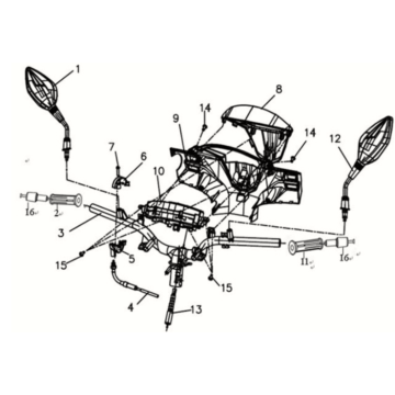 KPL-Scheinwerfer Sym Symphony ST 125I E4 Hellschwarz (BK-7C/Black ST)